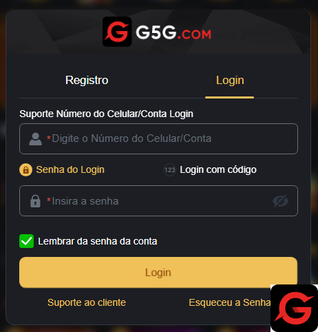 g5g.com Cadastro Vantagens